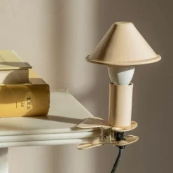 Graham & Green Nude Enamel Mushroom Clip Lamp