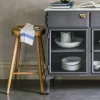 Graham & Green Oak Farmhouse Kitchen Stool