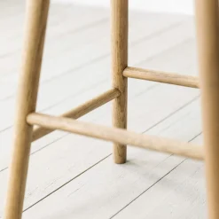 Graham & Green Oak Farmhouse Kitchen Stool