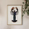 Graham & Green Oak Framed Lobster Prints