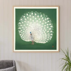 Graham & Green Oak Framed Peacock Prints