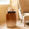 Graham & Green Ochre Ombre Ceramic Side Table