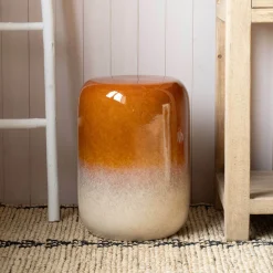 Graham & Green Ochre Ombre Ceramic Side Table