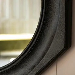 Graham & Green Octavia Large Black Wood Wall Mirror