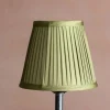Graham & Green Olive Green Pleated Lamp Shade