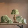 Graham & Green Olive Ikat Scalloped Empire Lamp Shades