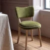 Graham & Green Olive Velvet Upholstered Dining Chair