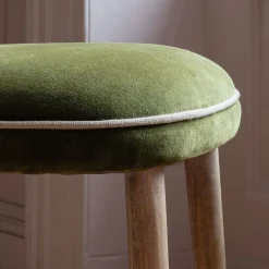 Graham & Green Olive Velvet Upholstered Dining Chair