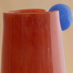 Graham & Green Orange and Blue Medium Bolita Vase