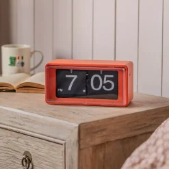 Graham & Green Orange Boxed Retro Flip Clock