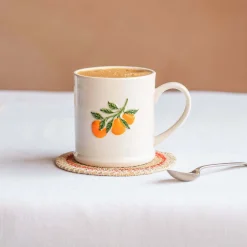 Graham & Green Orange Branch Motif Mug