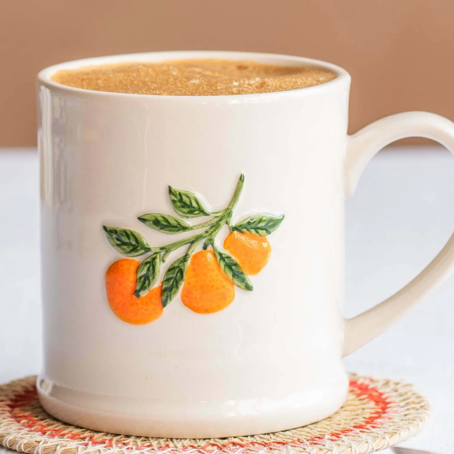 Graham & Green Orange Branch Motif Mug