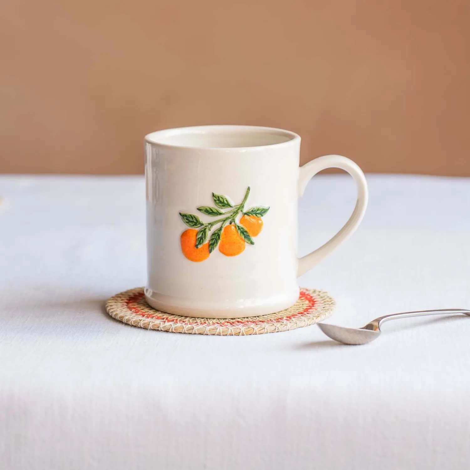 Graham & Green Orange Branch Motif Mug