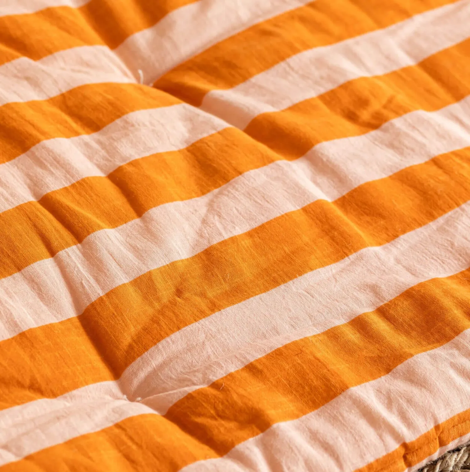Graham & Green Orange Candy Stripe Large Seat Mat