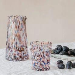Graham & Green Orange Speckled Glass