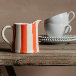 Graham & Green Orange Stripe Creamer Jug