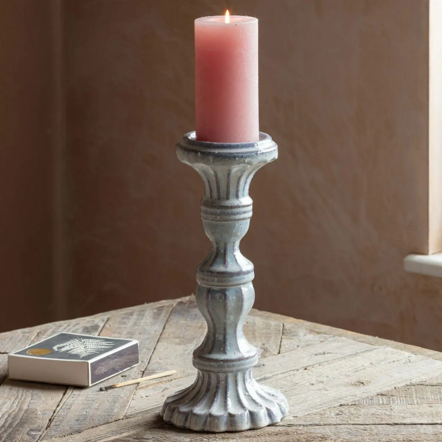 Graham & Green Ornate Pillar Candle Holder