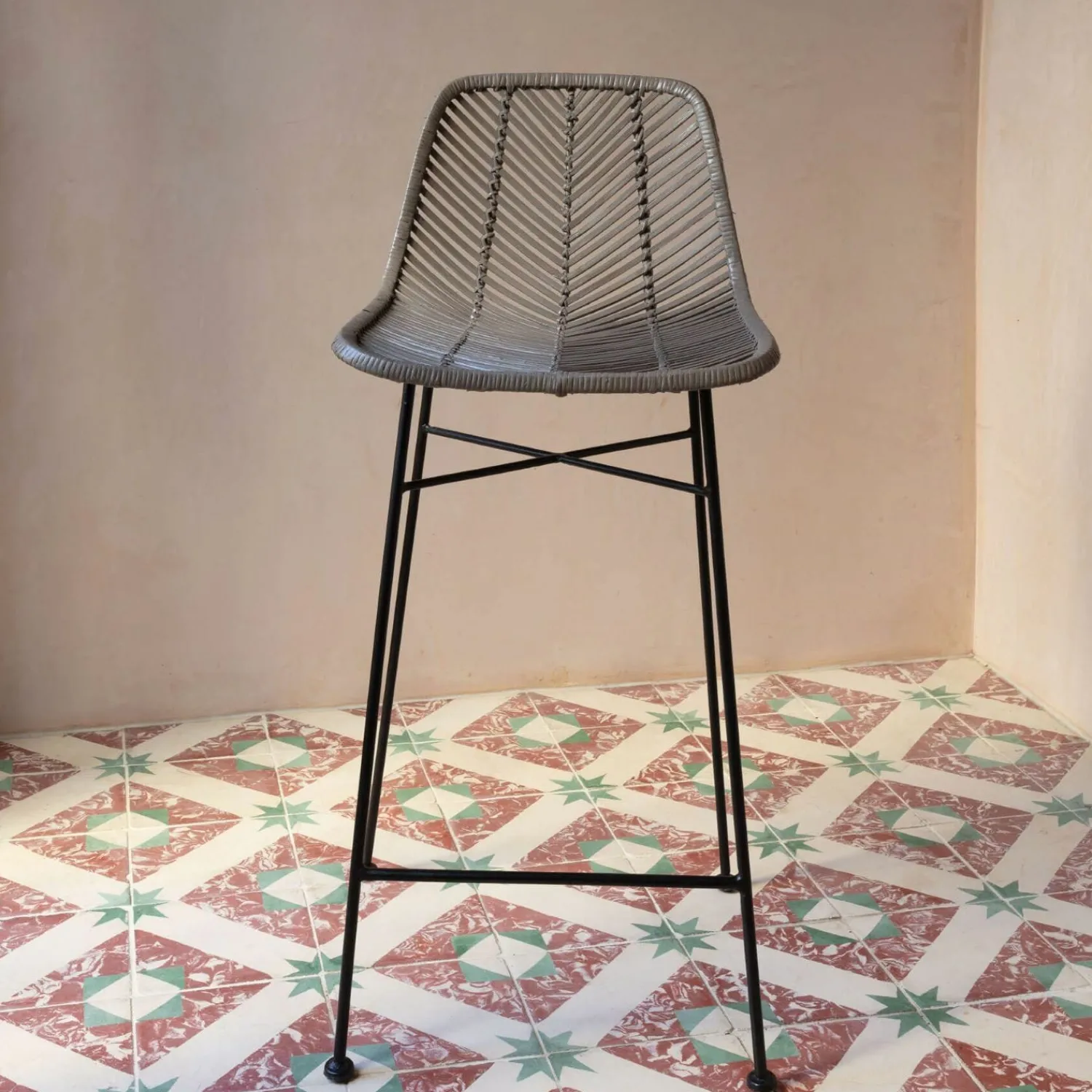 Graham & Green Oslo Clay Kitchen Stool