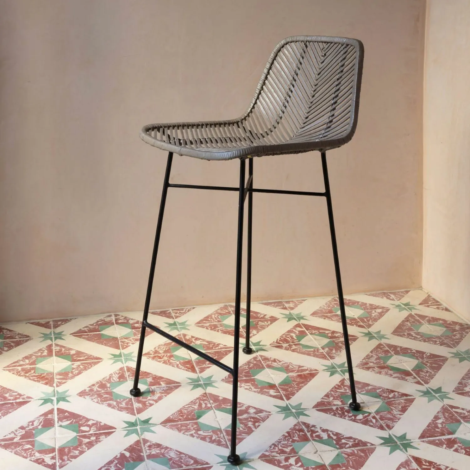 Graham & Green Oslo Clay Kitchen Stool