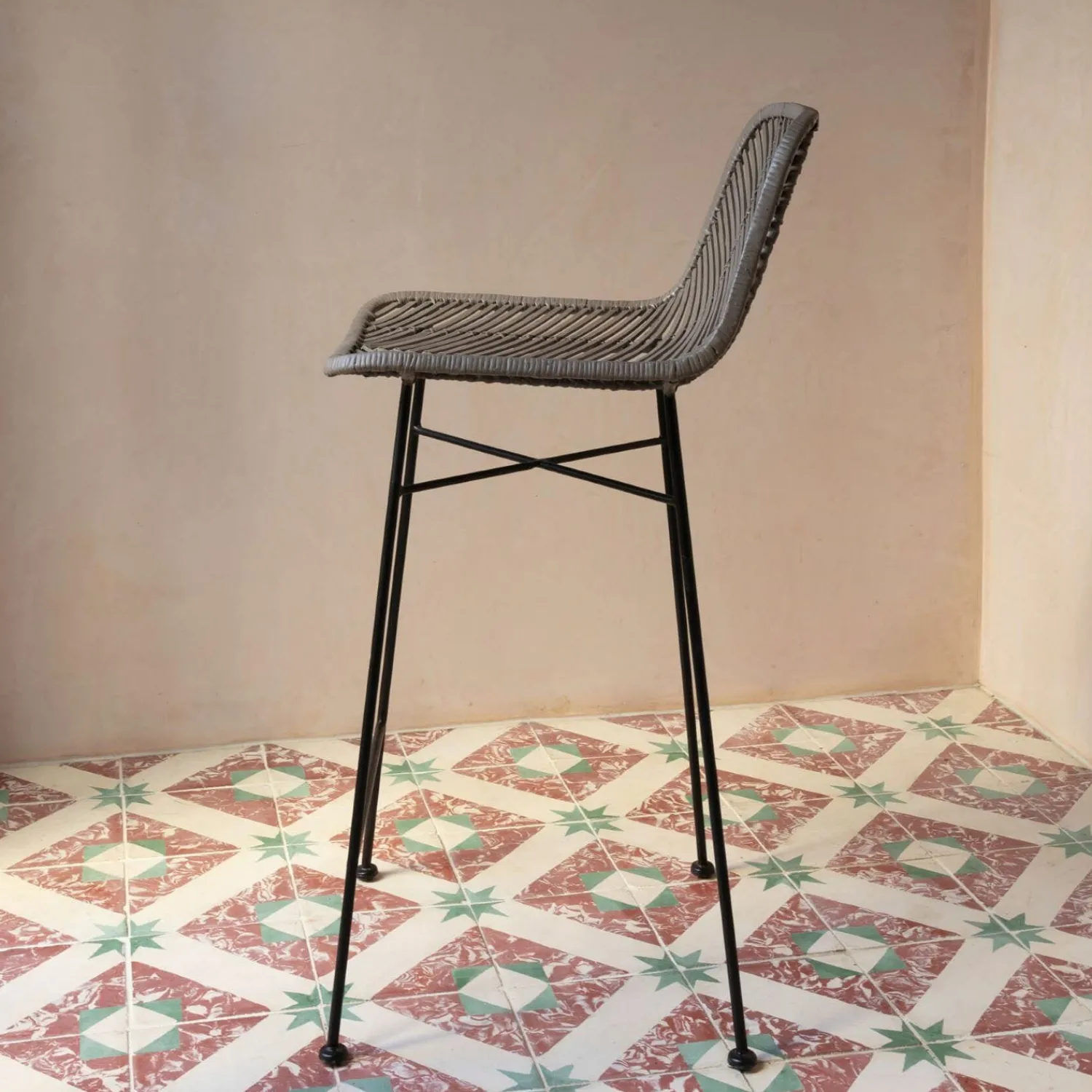 Graham & Green Oslo Clay Kitchen Stool