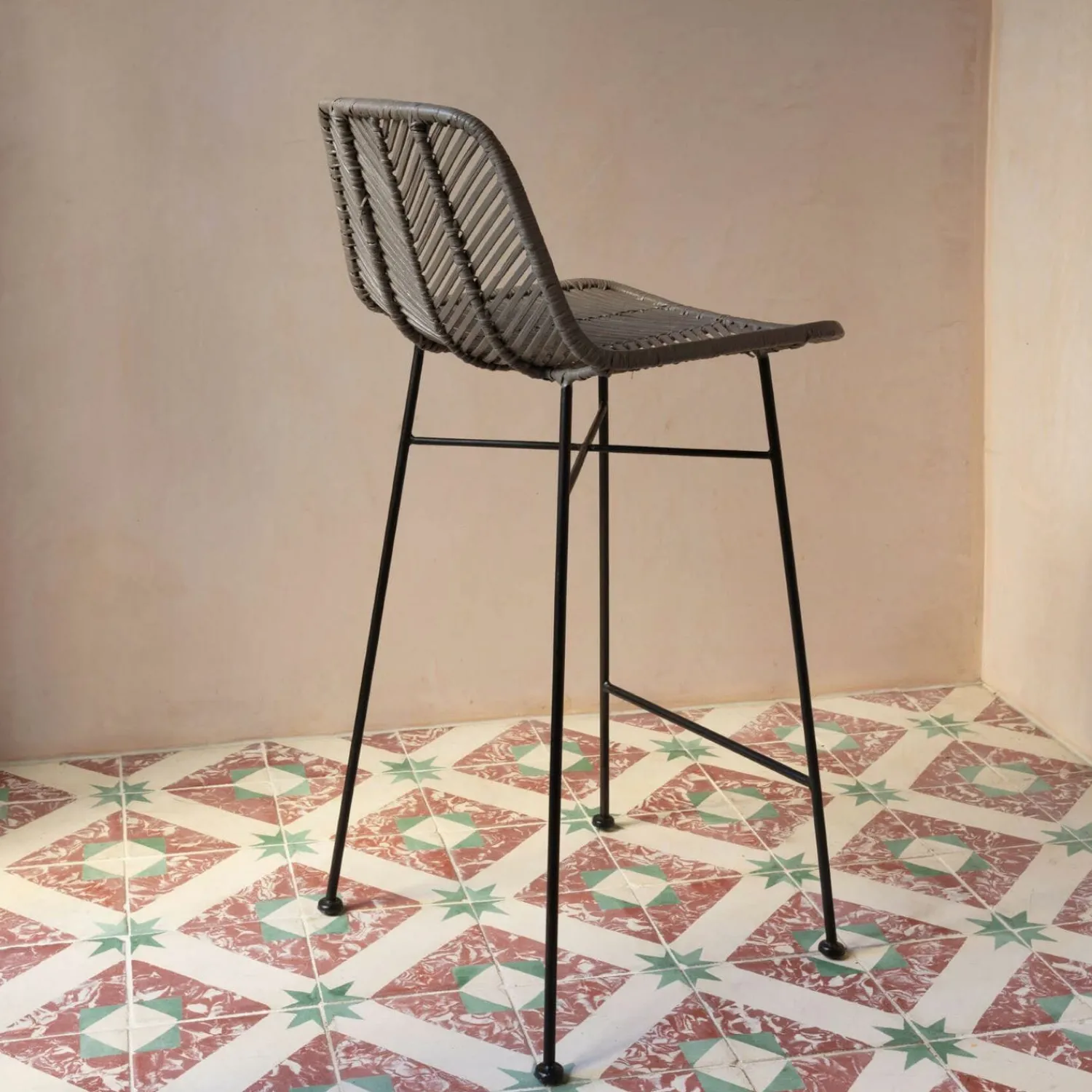 Graham & Green Oslo Clay Kitchen Stool