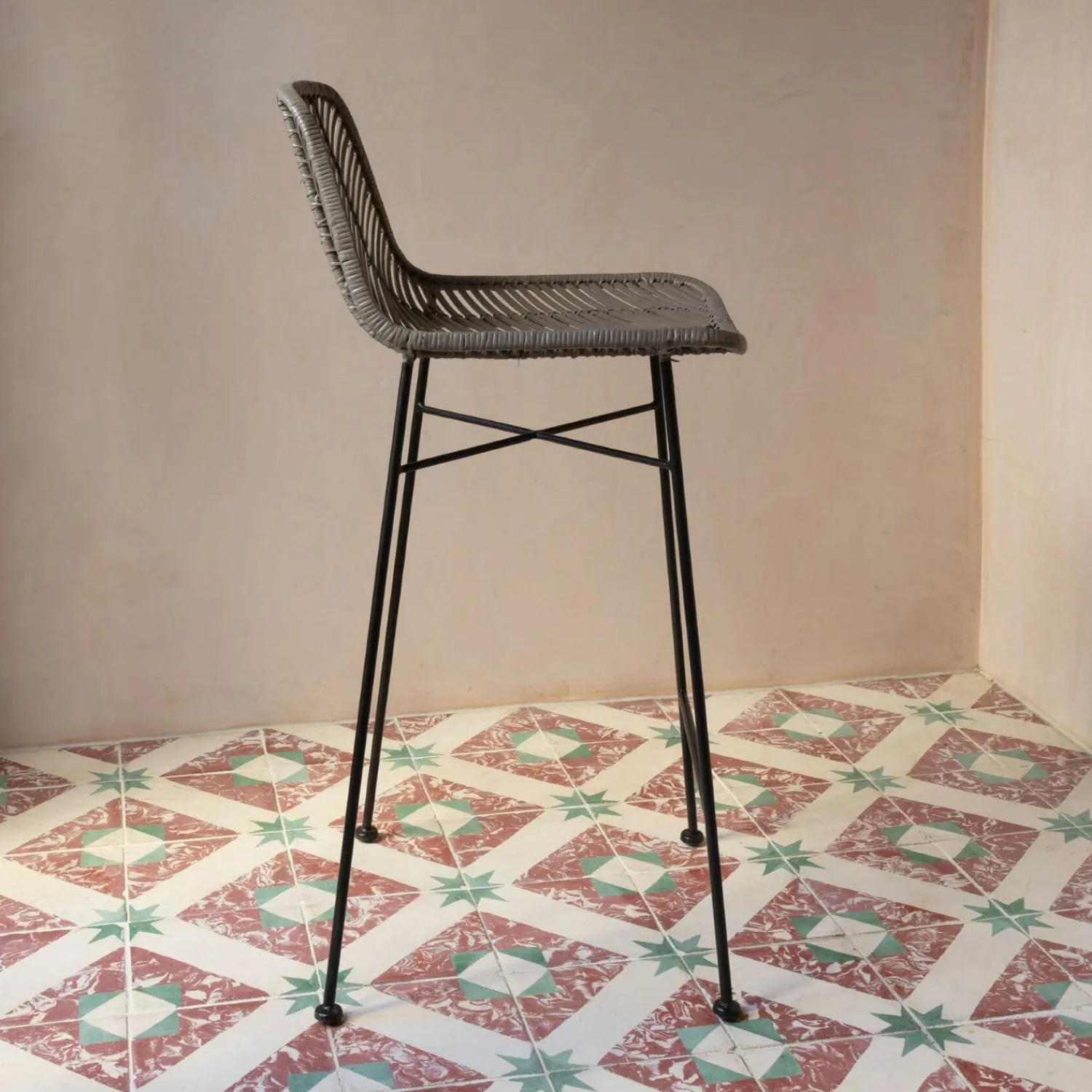 Graham & Green Oslo Clay Kitchen Stool