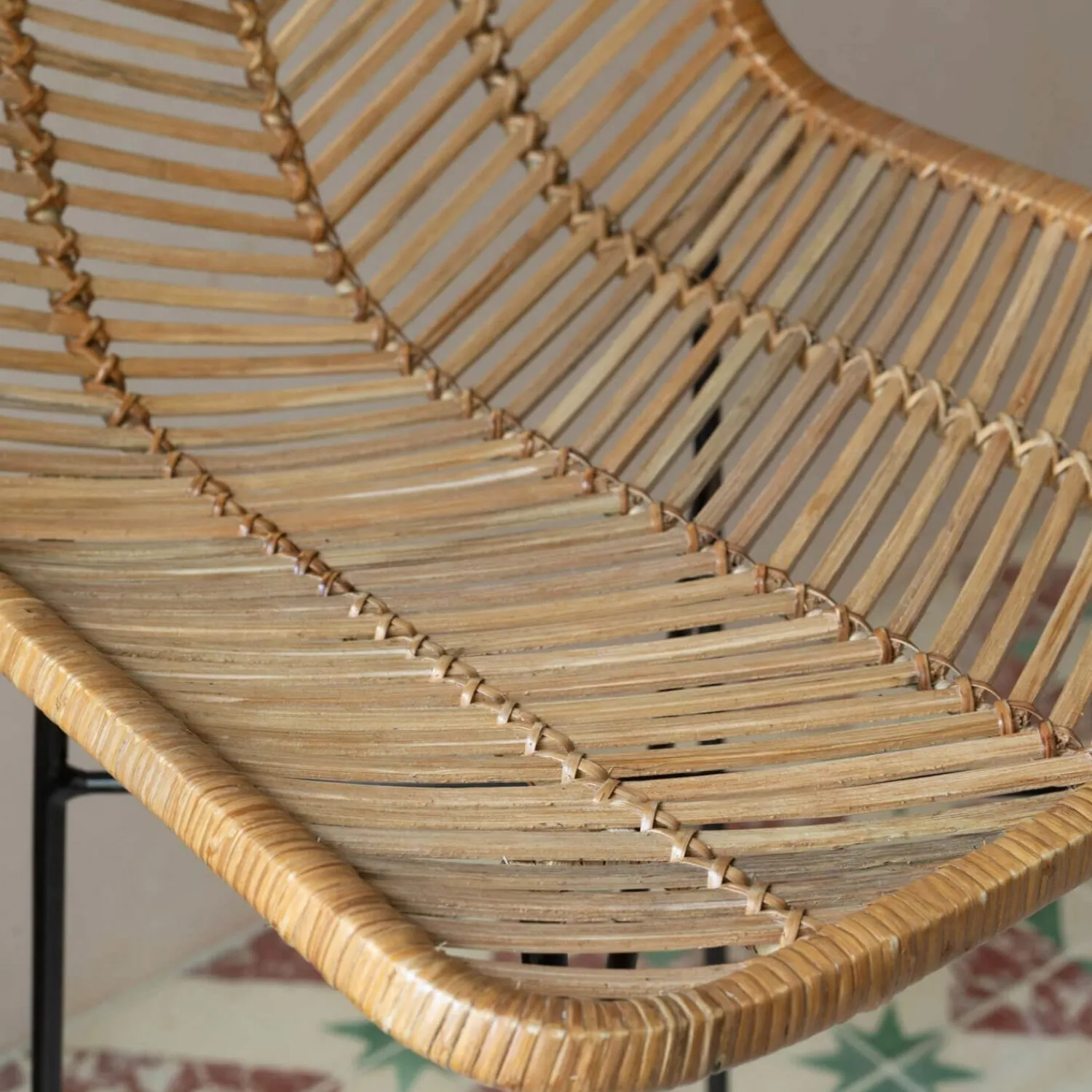 Graham & Green Oslo Natural Kitchen Stool