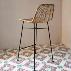 Graham & Green Oslo Natural Kitchen Stool