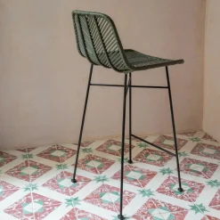 Graham & Green Oslo Olive Green Kitchen Stool