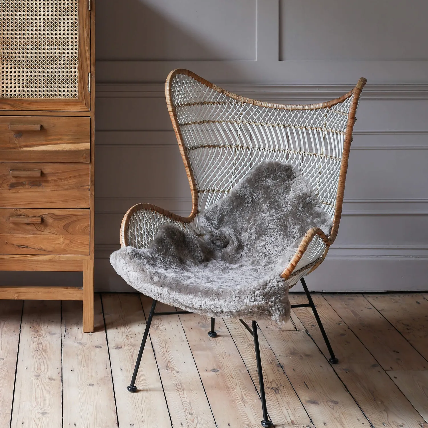Graham & Green Oslow Winged Wicker Chair