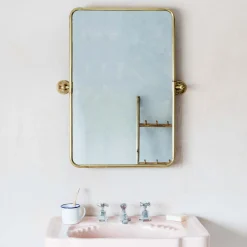 Graham & Green Otto Antique Gold Rectangular Tilting Mirror
