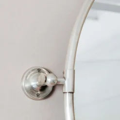 Graham & Green Otto Antique Silver Oval Tilting Mirror