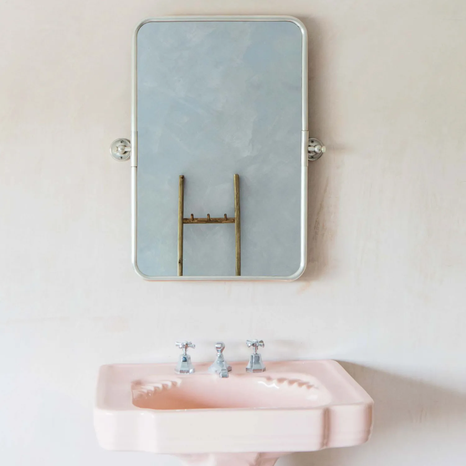 Graham & Green Otto Antique Silver Rectangular Tilting Mirror