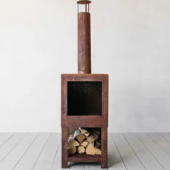 Graham & Green Oxidised Rust Log Burner