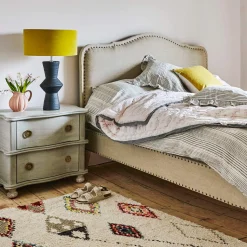 Graham & Green Oyster Two Drawer Bedside Table