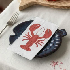 Graham & Green Pack of Sixteen Lobster Paper Napkins