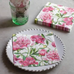 Graham & Green Pack of Twenty Peony Napkins