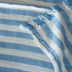 Graham & Green Pale Blue Stripe Turkish Beach Towel Wrap