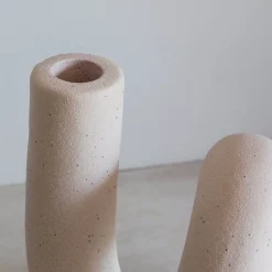 Graham & Green Pale Pink Twisted Candle Holder