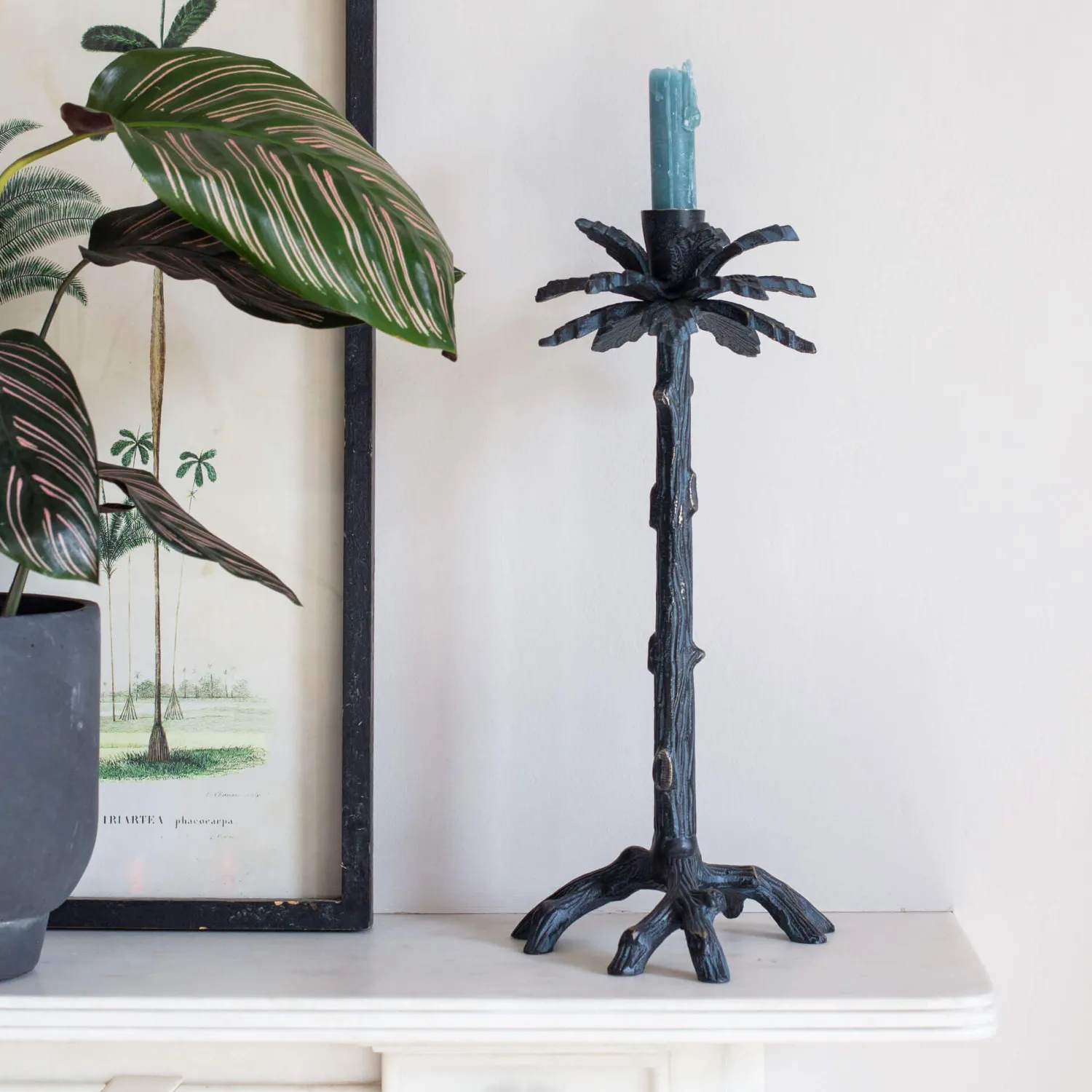 Graham & Green Palm Tree Candlestick