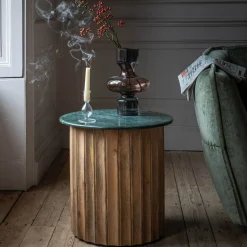 Graham & Green Parker Green Marble Side Table