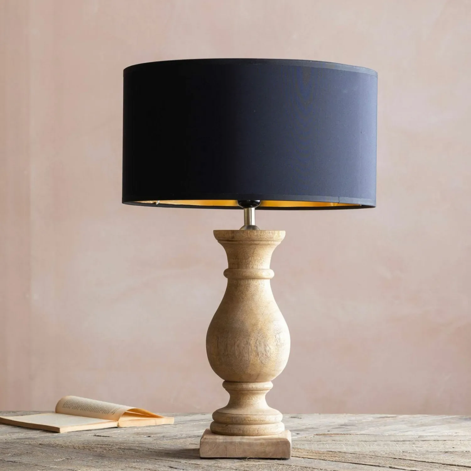 Graham & Green Parry Wooden Table Lamp