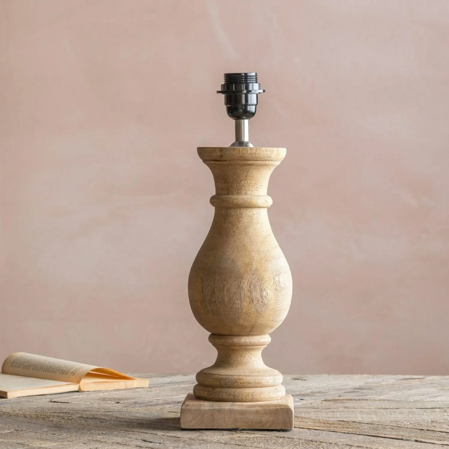 Graham & Green Parry Wooden Table Lamp