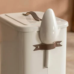 Graham & Green Pet Food Bin with Leather Handle - Large