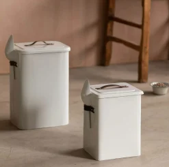 Graham & Green Pet Food Bin with Leather Handle - Medium