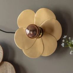 Graham & Green Petal Brass Wall Lamp