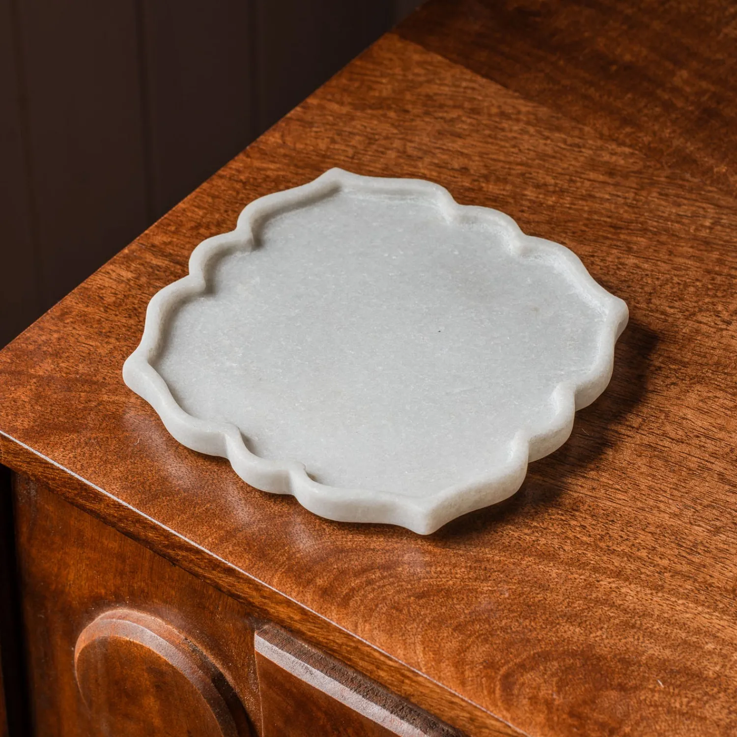 Graham & Green Petal Marble Decorative Trinket Plate
