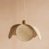 Graham & Green Petal Rattan Pendant Light