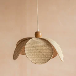 Graham & Green Petal Rattan Pendant Light