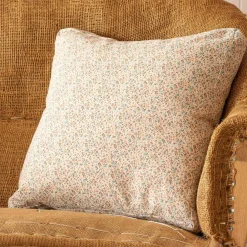 Graham & Green Pink and Blue Floral Square Cushion